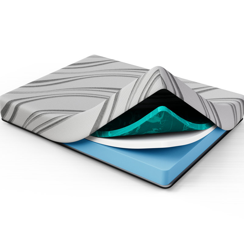 Medium Density Queen Mattress With Gel Foam And Comfort Layer For A Deep Relaxing Sleep High Memory Bib - Queen, Gray Wicking Fabric