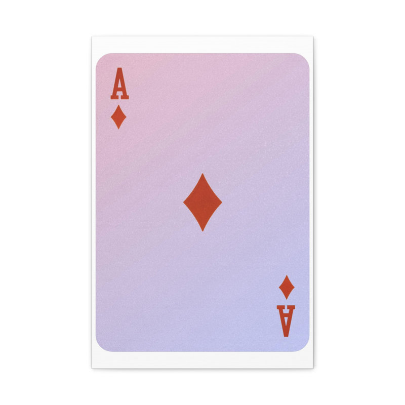 Art mural sur toile Ace Of Diamonds, H 16 po x l 12 po