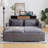 64.5 Inch 3-in-1 Adjustable Sleeper Sofa Bed | Pullout, Soft Corduroy, 2 Pillows & Side Pockets-106404082