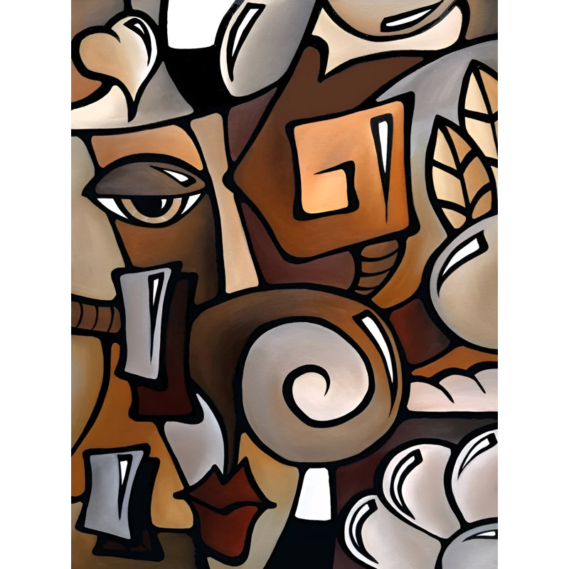 "Cubist" par Tom Fedro, reproduction d'art sur toile tendue, H 32 po x l 24 po x P 1,5 po