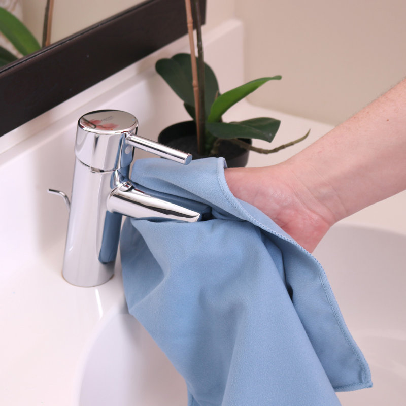 Smart Choice Microfiber Suede Window Cleaning Cloths (Pack of 12), Blue