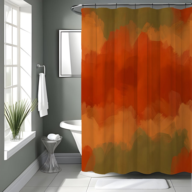 Rideau de douche avec tapis de bain, H 83 po x l 70 po