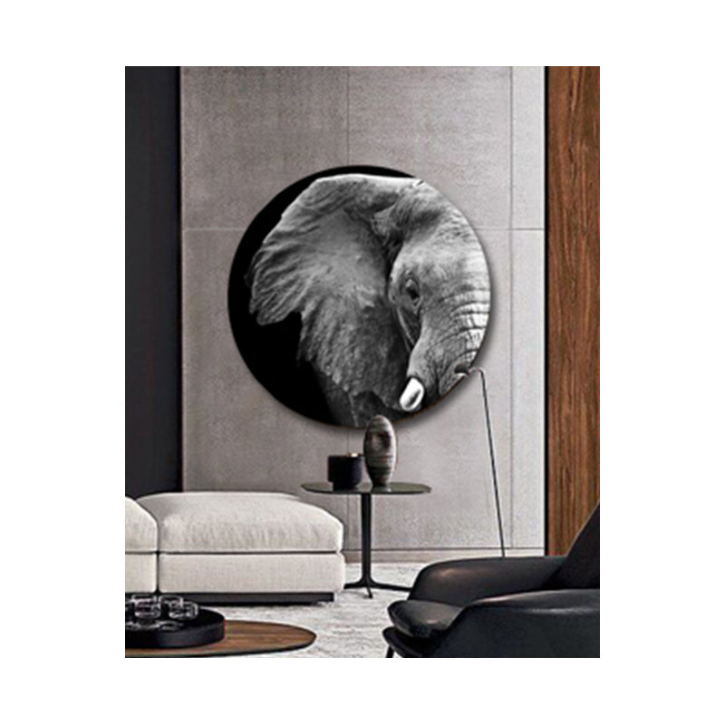 Elephant Profile Print, 24" H x 24" W x 1.5" D