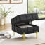 Rangement en cuir Scratch pour animal de compagnie - entrée noire - 22 po, banc en acier inoxydable doré noir-191302686