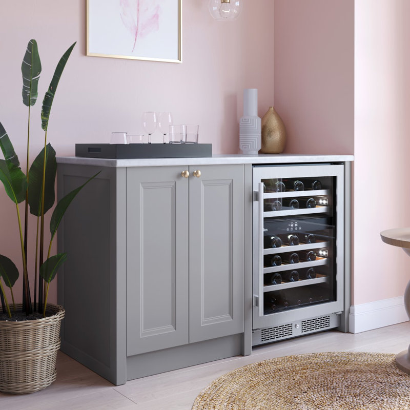 Stainless Steel 24" Dual Zone Wine Cooler with LED Lighting