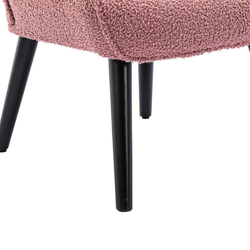 Fauteuil rembourré, Combinaison rose brossée