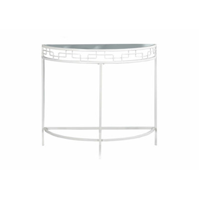 Versatile Accent Table For Entryway, Console, Sofa Side, Living Room, And Bedroom With Clear Tempered Glass And Contemporary Design
