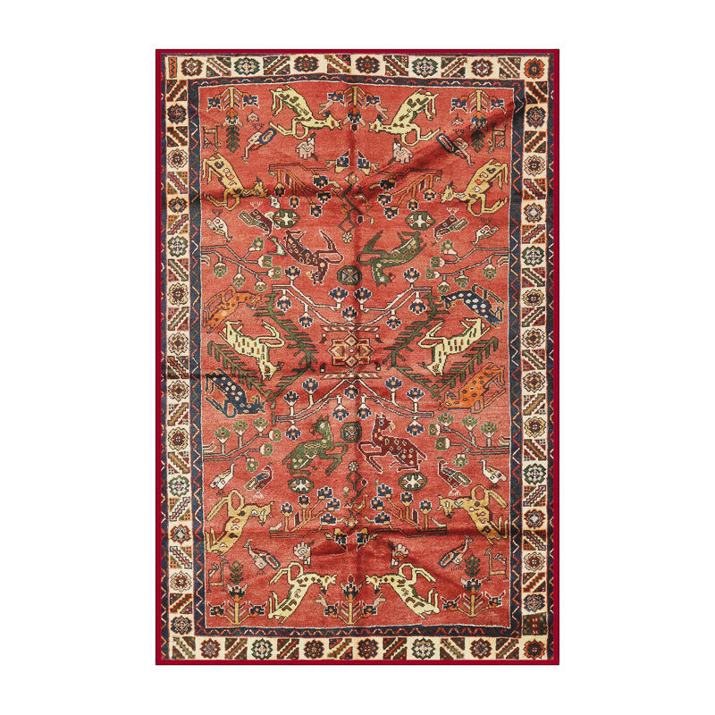 Tapis traditionnel brun / beige, Rectangle 2 pi x 3 pi
