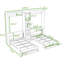Deux lits simples escamotables avec armoires et tablettes-1803791489