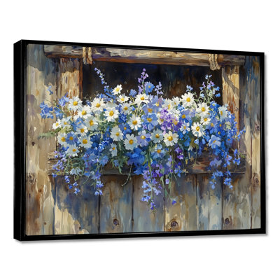 Breezy Meadow Bouquet At The Barn I - Assorted Bouquets Framed Art