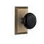 Studio Plate with Black Porcelain Door Knob-1969994157-1969994149
