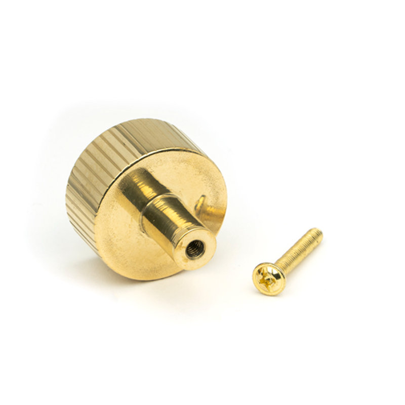Round Knob, 3 cm, Polished Brass