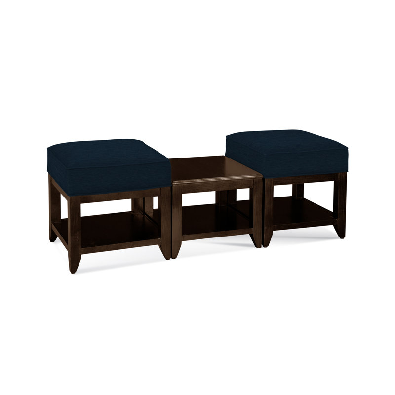 Elements Upholstered Cube Ottoman, Oatmeal Crypton Performance; 0822-74, Coffee
