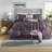 Elegant Bedding Sets Queen Polyester Tufted Plum For Modern Home