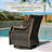 5-Piece PE Wicker Patio Furniture Set with 2 Chairs,Ottomans,Side Table & Beige Cushion-1550034389