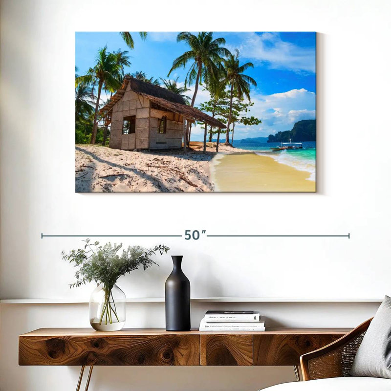 Cabane de plage tropicale Lilie Palawan, H 26 po x l 39 po