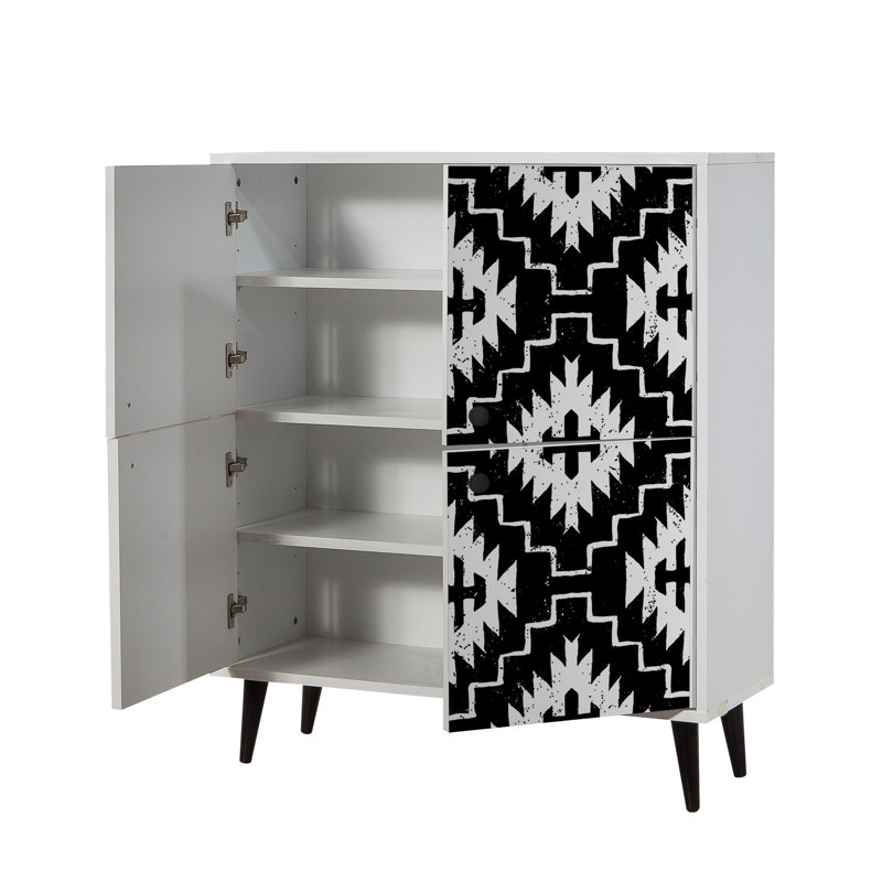 Aleshanee 4 -Door 4 -Shelf