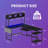 67 Inch L Shaped Computer Desk with LED Light, Home Office Corner Desk-599056520