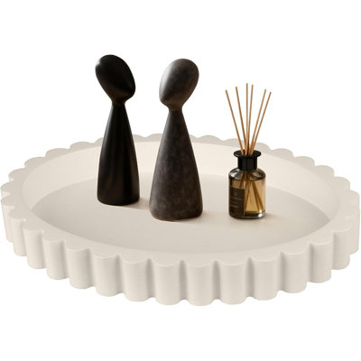 Plateau décoratif ovale en bois, table basse moderne et pièce maîtresse de décoration intérieure pour la cuisine, le salon et la bibliothèque