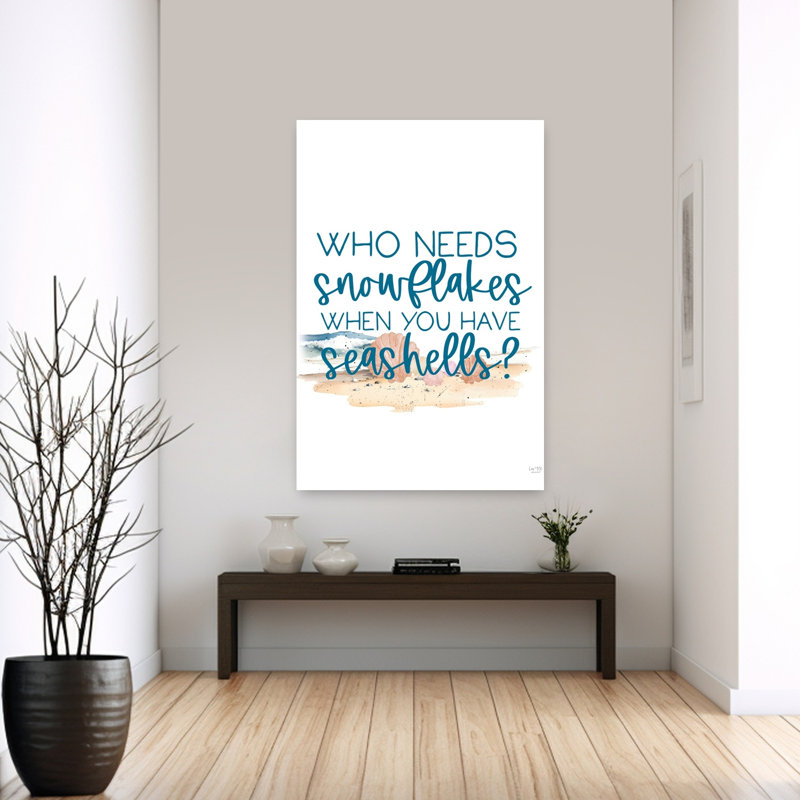 «Who Needs Snowflakes», art lunatique abstrait côtier, H 60 po x l 40 po