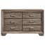 Commode 6 tiroirs en taupe délavé-574041074