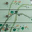 Armoire d'appoint en bois manufacturé brun-vert massif