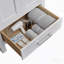 Meuble-lavabo de 30 po avec cadre en bois massif et comptoir de meuble-lavabo autoportant avec lavabo blanc