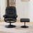  PU Leather Swivel Massage Recliner with Ottoman - 5-Point Vibration & Heated Seat - 140° Adjustable-1769421359