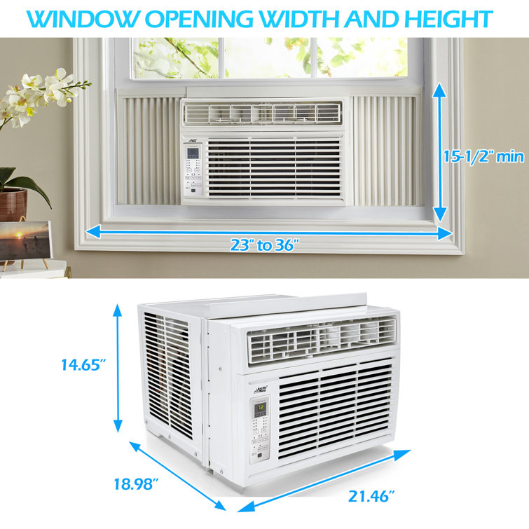 14,500 BTU 115V Window Air Conditioner Cools 700 Sq. Ft. with Remote  Control in White