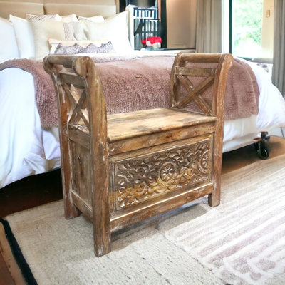 Ojambert Wood Storage Bench
