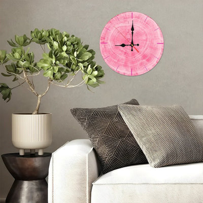 Horloge murale ronde en bois 10 po, mouvement à quartz silencieux, imprimé UV, à piles