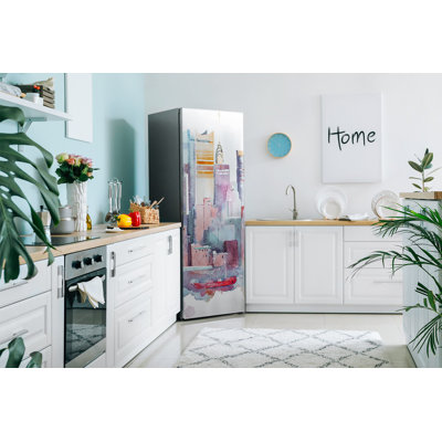 City by Water Freezer Door Sticker