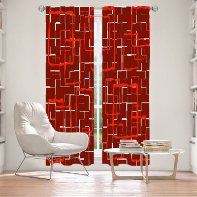 Ensemble de 2 panneaux de rideaux pour fenêtre Berends par Susie Kunzelmanelman - Geometrics