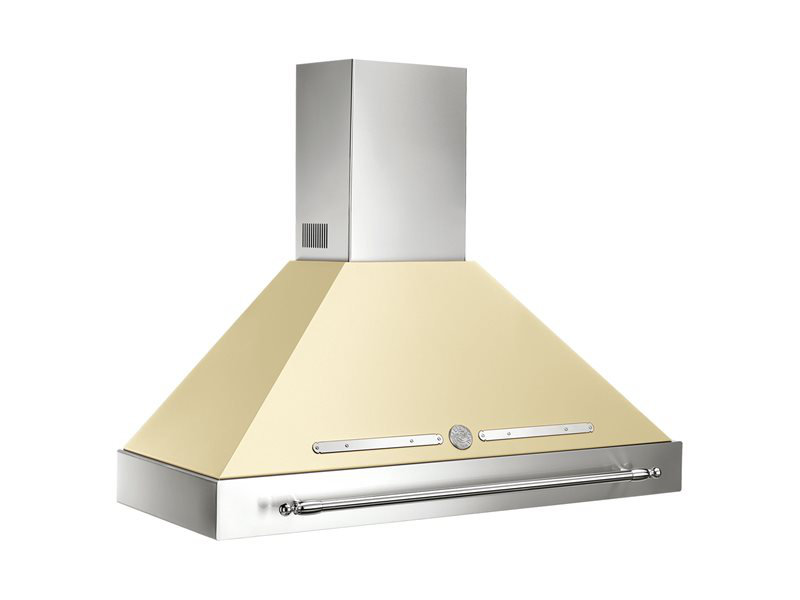 Bertazzoni 48" W Stainless Steel Wall Range Hood, Cream