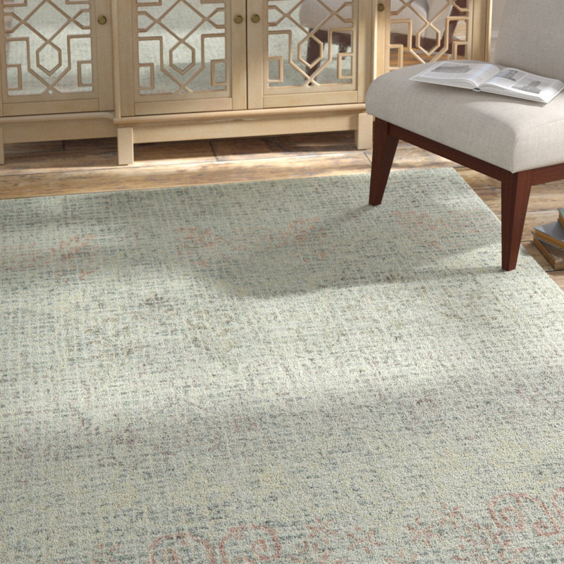 Baltes Wool Abstract Indoor Rug, Square 1'6" x 1'6"