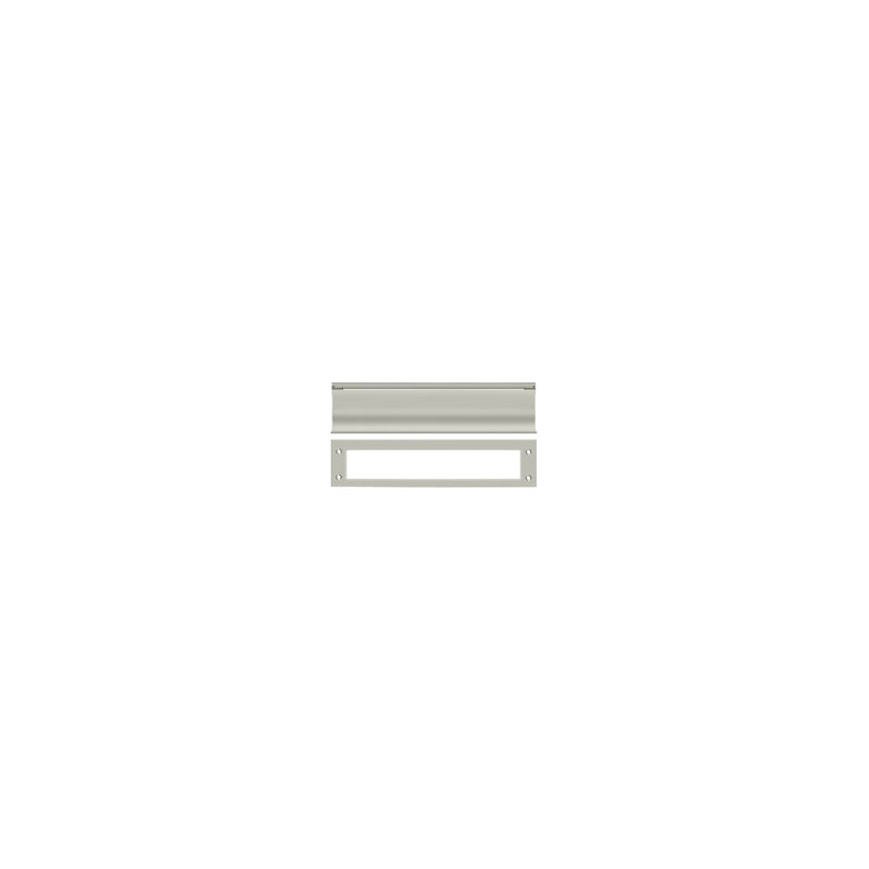 13" x 3" Brass Mail Slot, Brushed Nickel