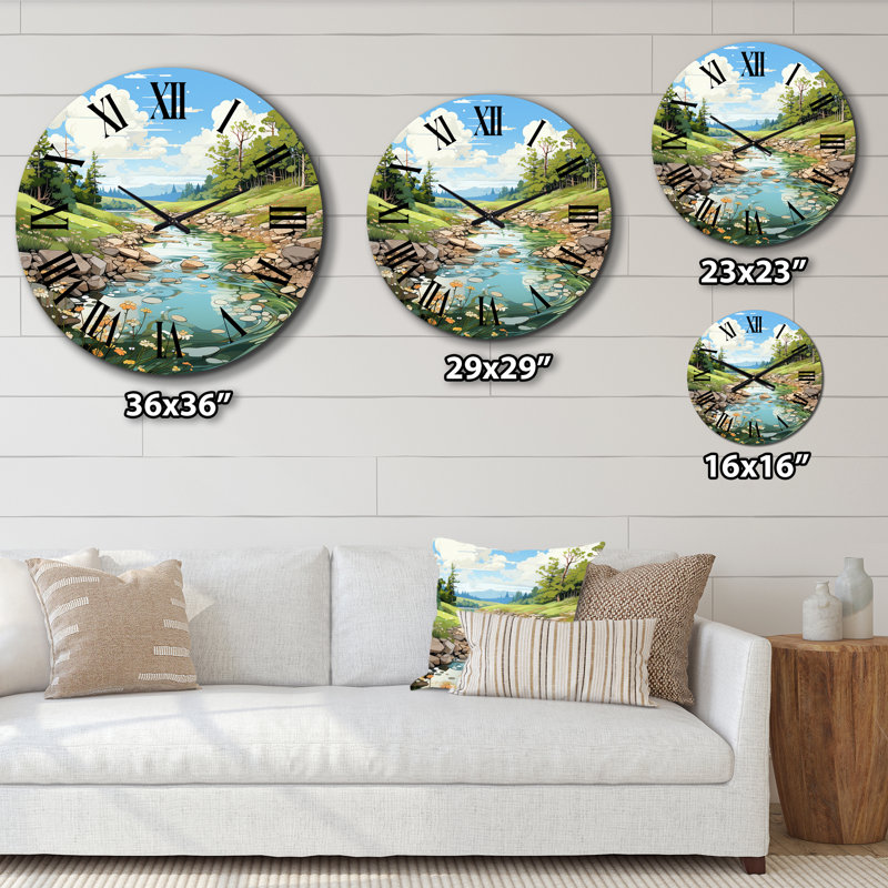 Benales - Landscapes Wall Clock, Medium