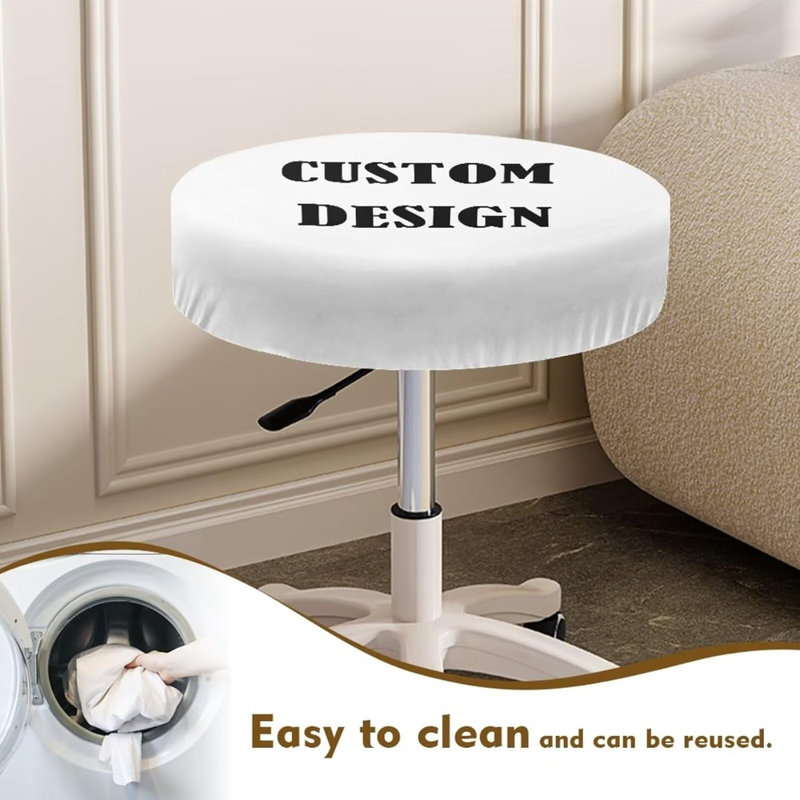 Custom Design Stool Covers Round Set Of 2 Pcs Round Bar Stool Cushion Bar Stool Seat Covers