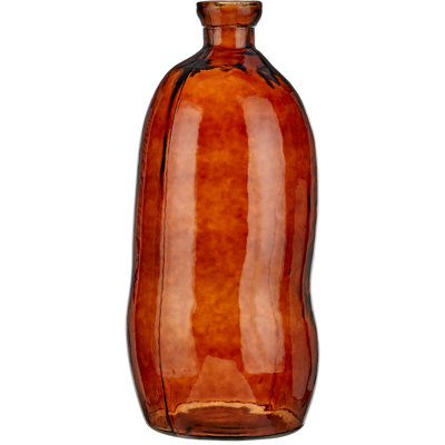 Organic Shaped Recycled Glass Tall Vase