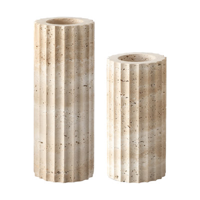Wargo Travertine Vase Set