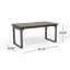 Table de salle à manger d'extérieur extensible en bois d'acacia (table incluse seulement)
