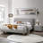 2-Drawer Upholstered Bedroom Nightstand