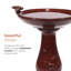 Ceramic / Porcelain Pedestal Birdbath-1647020831
