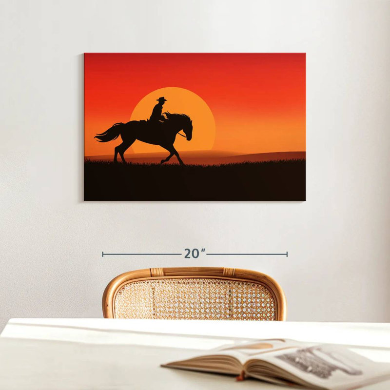 Silhouette de cowboy Lelar Sunset