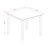 3 Piece Dinette Set for Small Spaces Contains a Square Dining Room Table and 2 Brown Linen Fabric Upholstered Parson Chairs, Linen White-1773544088-1773544089-1826668376