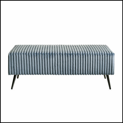 Banc rembourré en velours côtelé Mavela