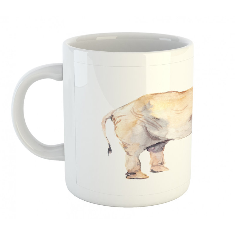 Grande tasse à café éléphant