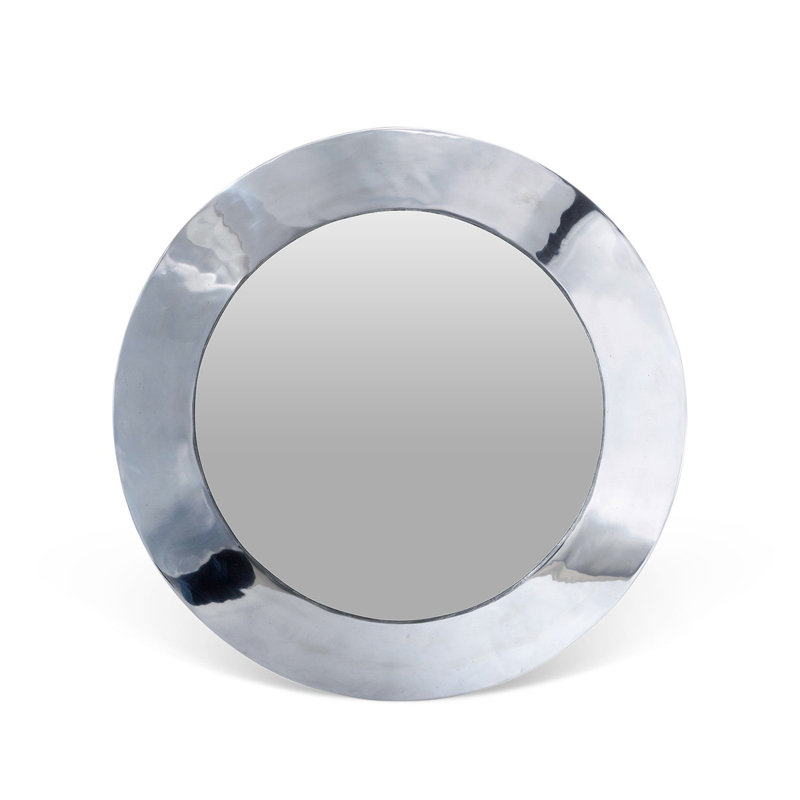 Round Pewter Wall Mirror