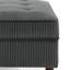 Repose-pieds capitonné carré en velours côtelé rembourré avec rangement, partie modulaire simple pour canapé modulaire-632405529