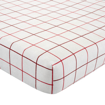 Brushed Soft and Cosy Check Fitted Sheet